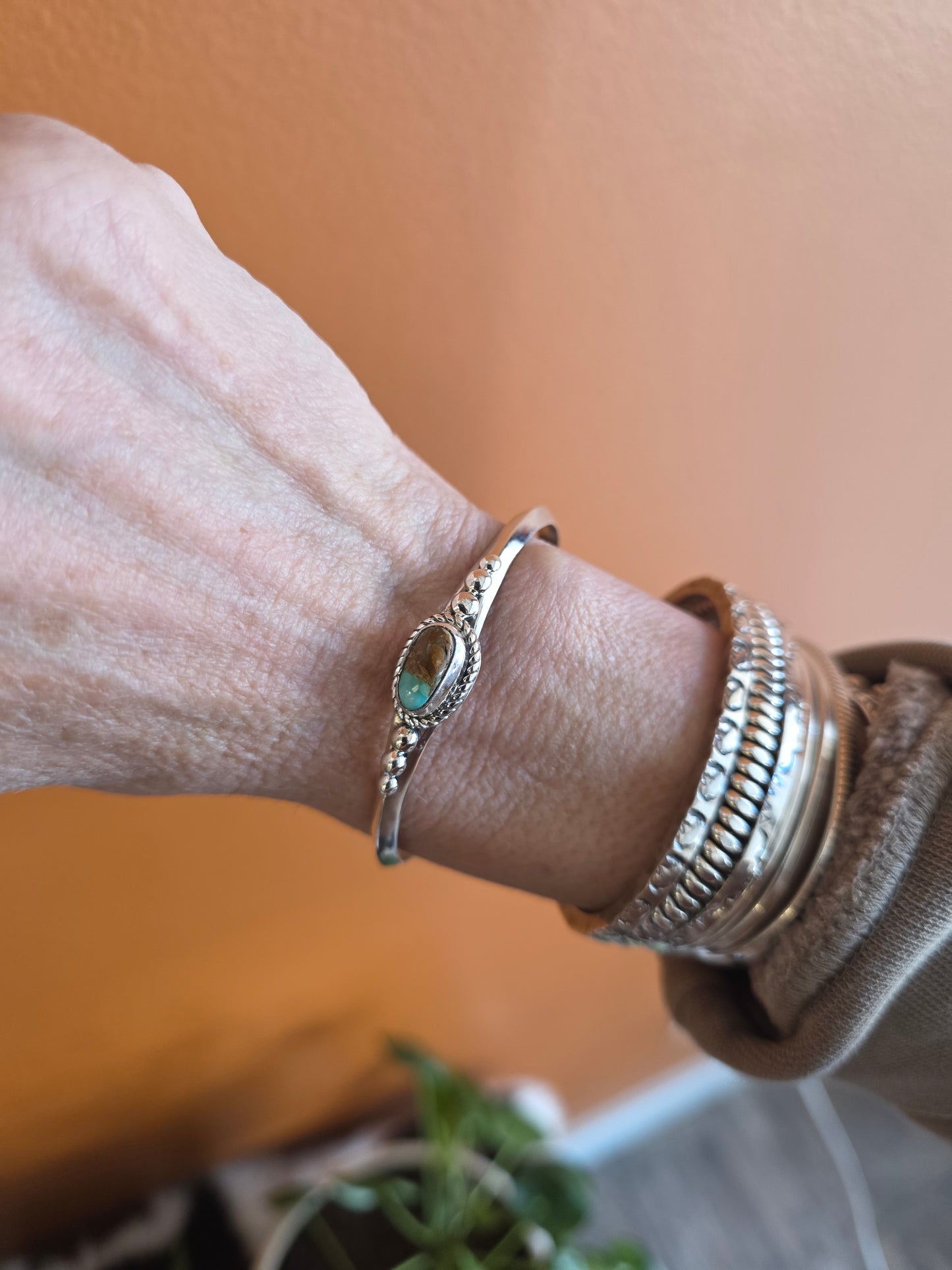 Benally Kingman Turquoise Cuff Bracelet