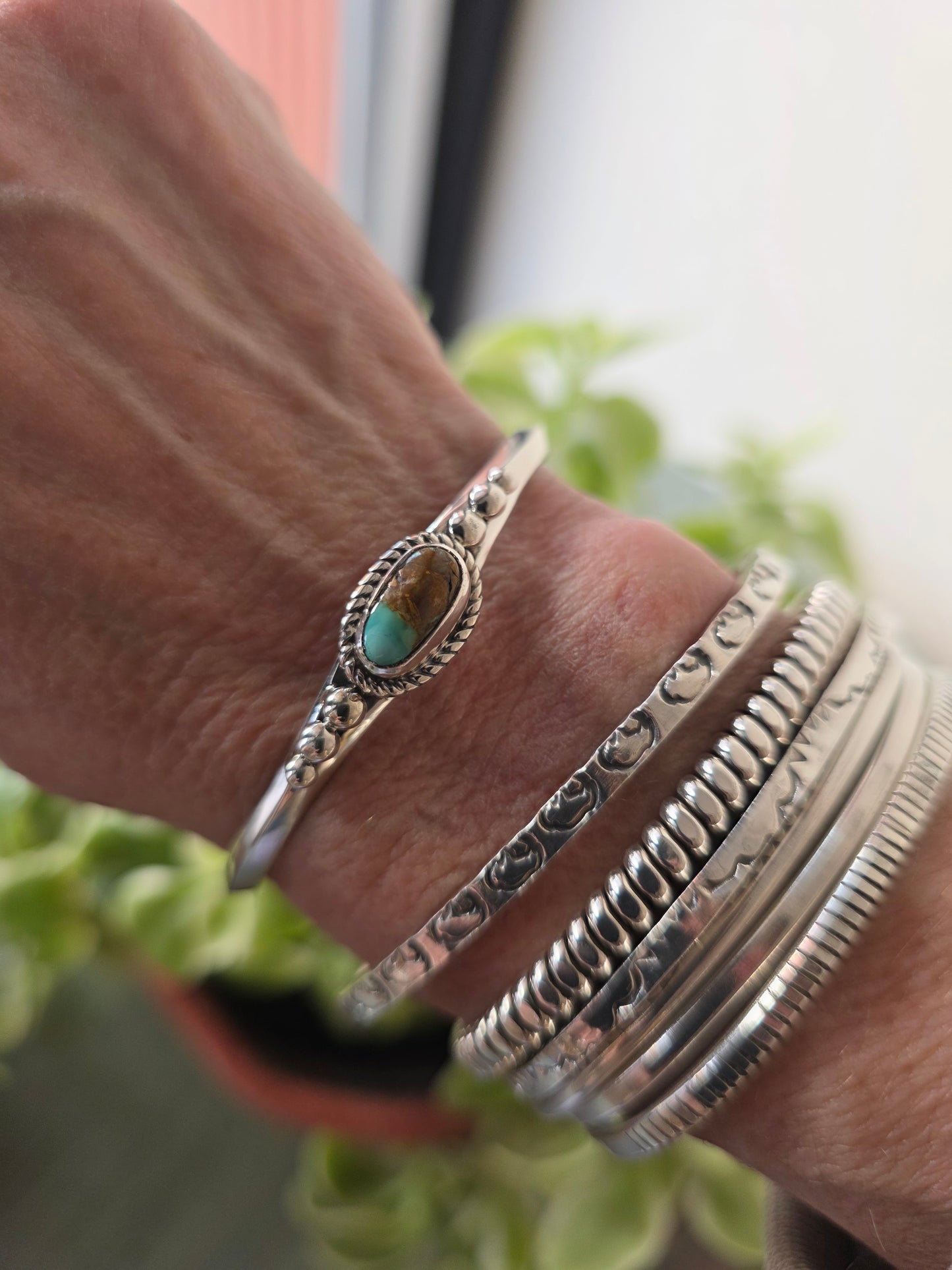 Benally Kingman Turquoise Cuff Bracelet