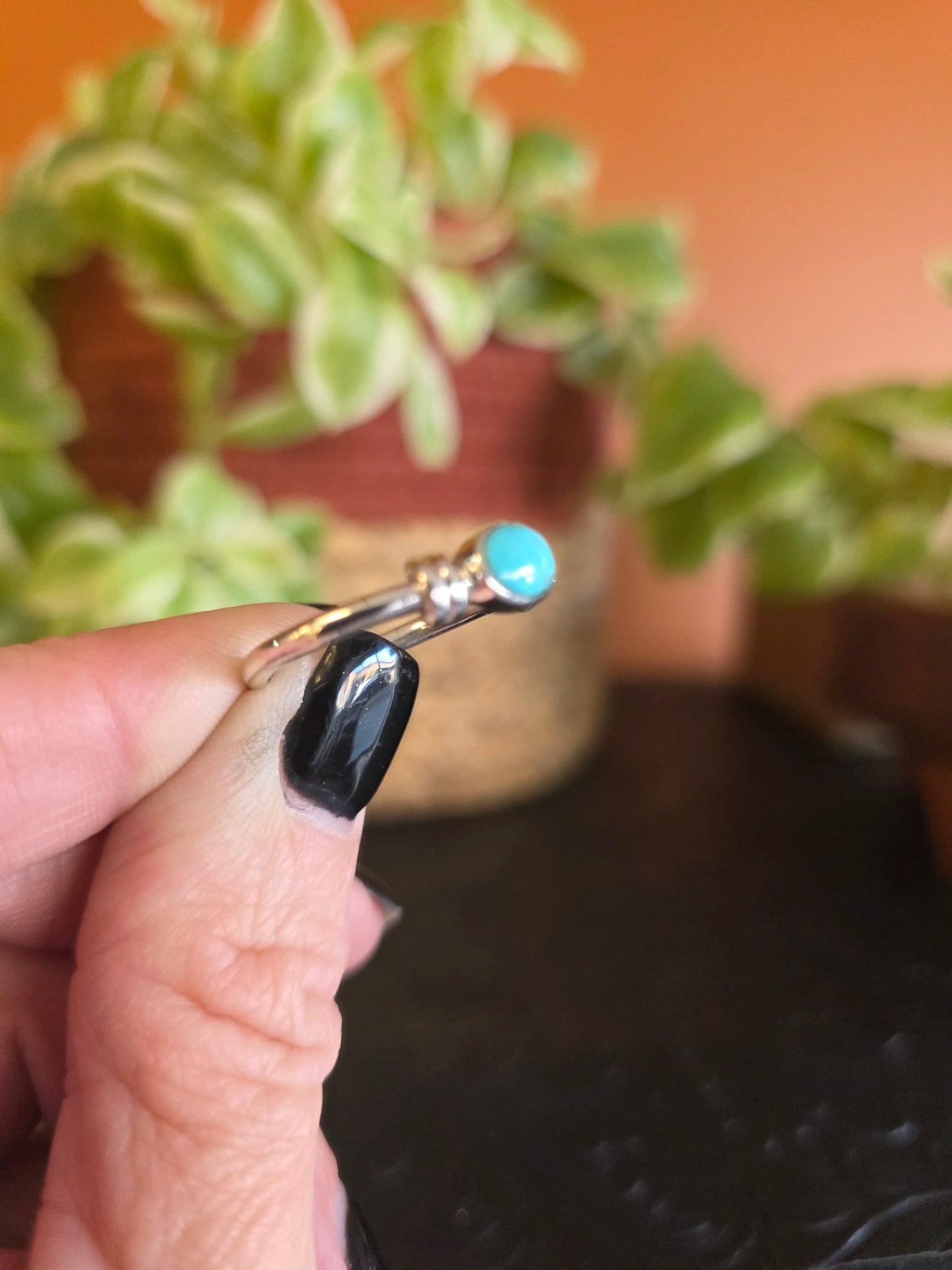 Kingman Turquoise Silver Wrapped Ring