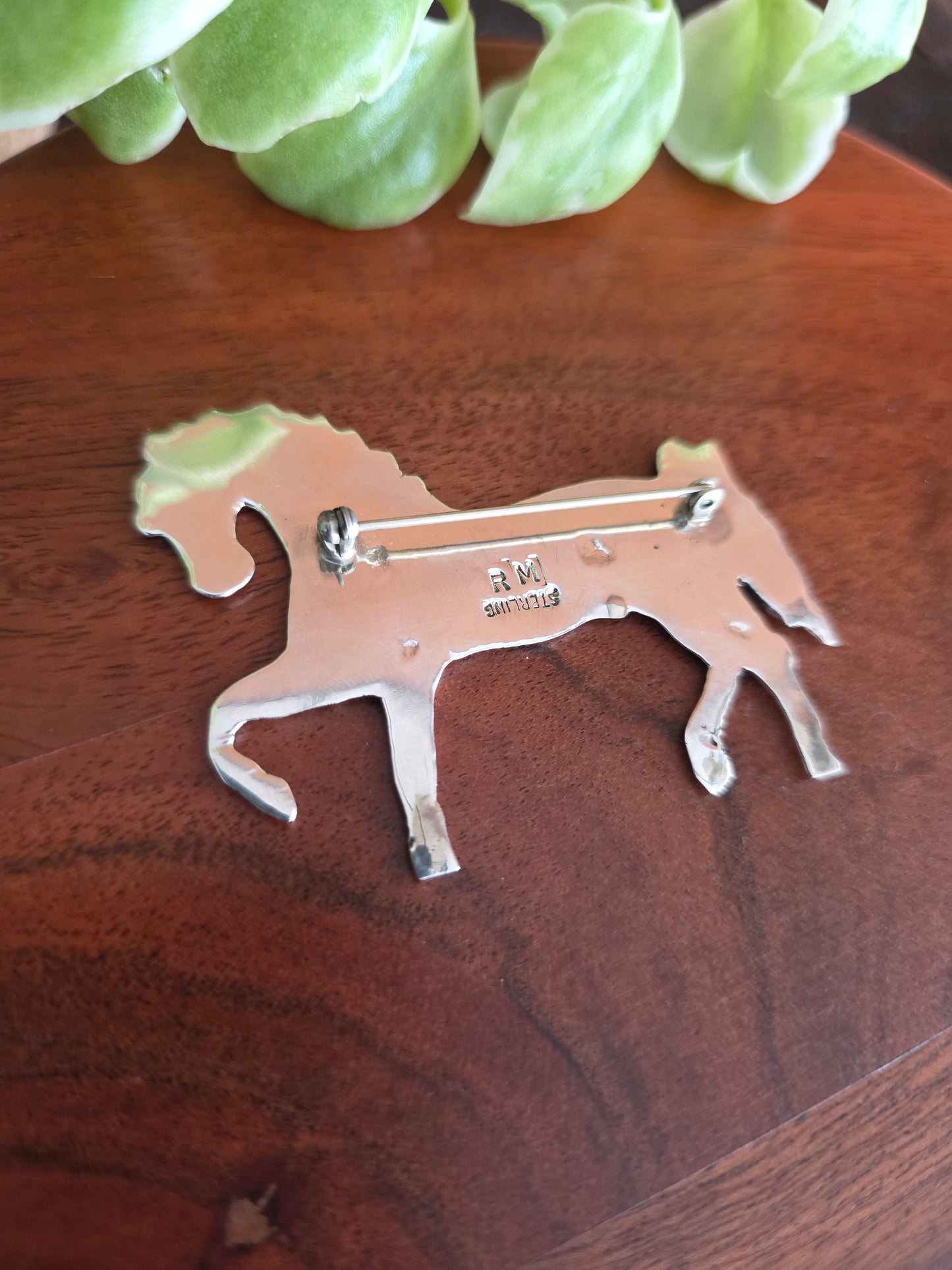 Large Sterling Silver Horse Pin