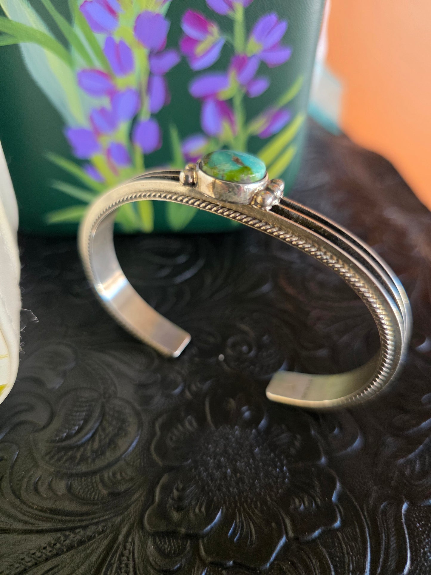 Handmade Sterling Silver Turquoise Cuff