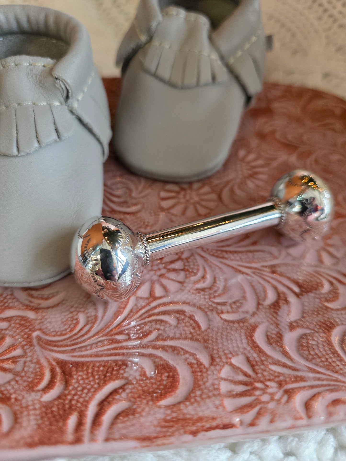 Jeff Castillo Sterling Silver Baby Rattle