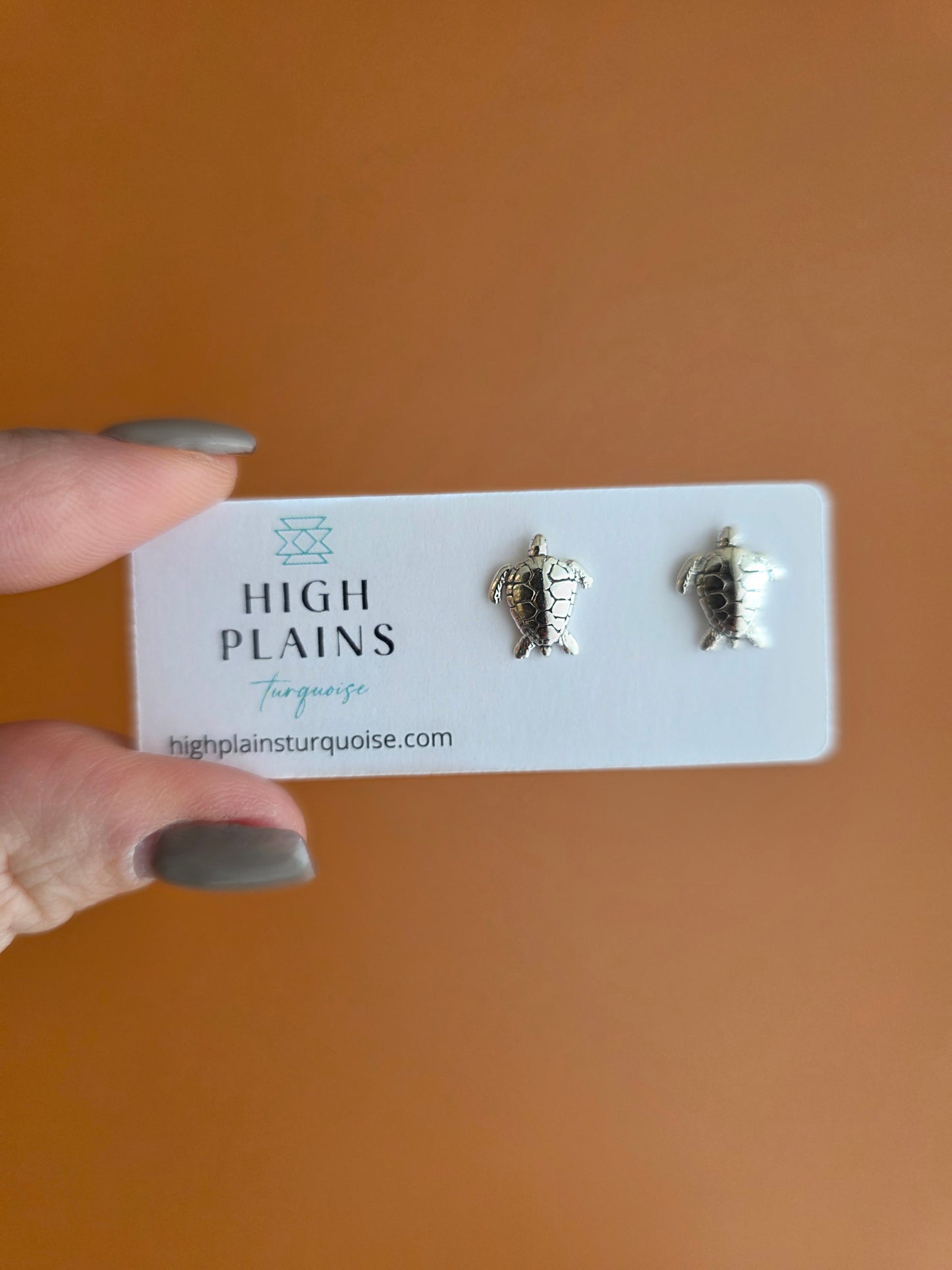 Sterling Silver Sea Turtle Earrings