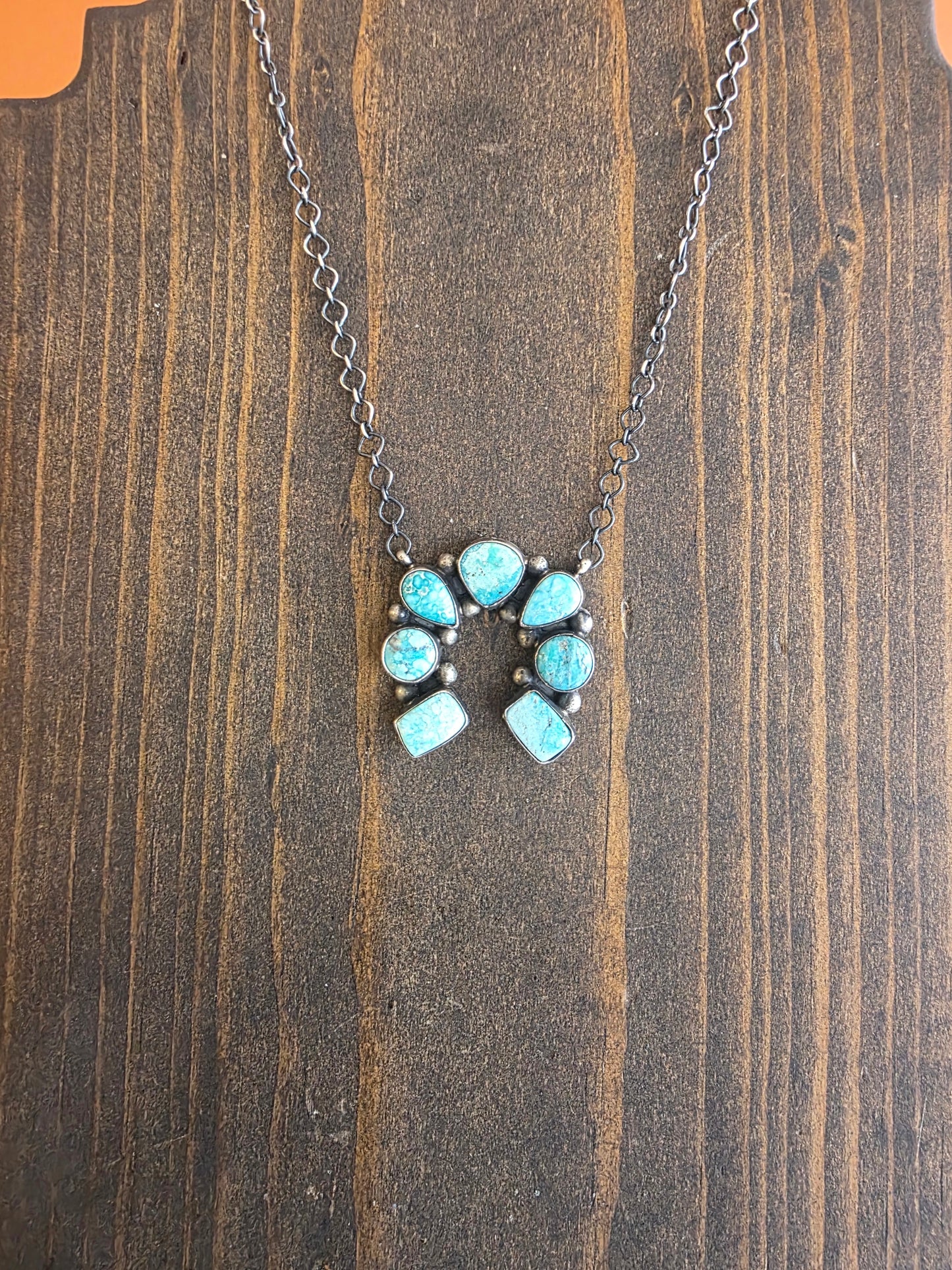 Petite Turquoise Stone Naja Necklace