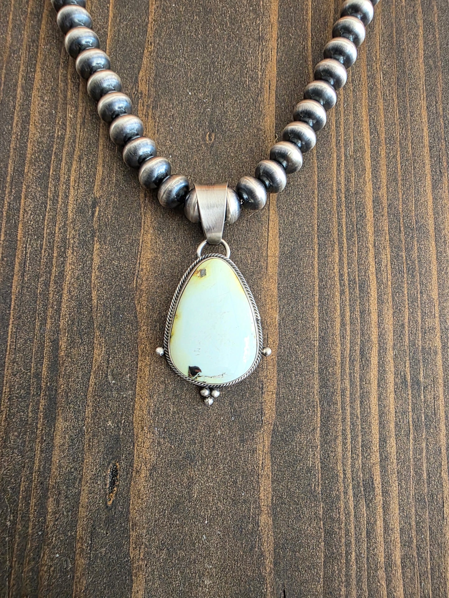 Sweet Sterling Accent Triangular Palomino Pendant