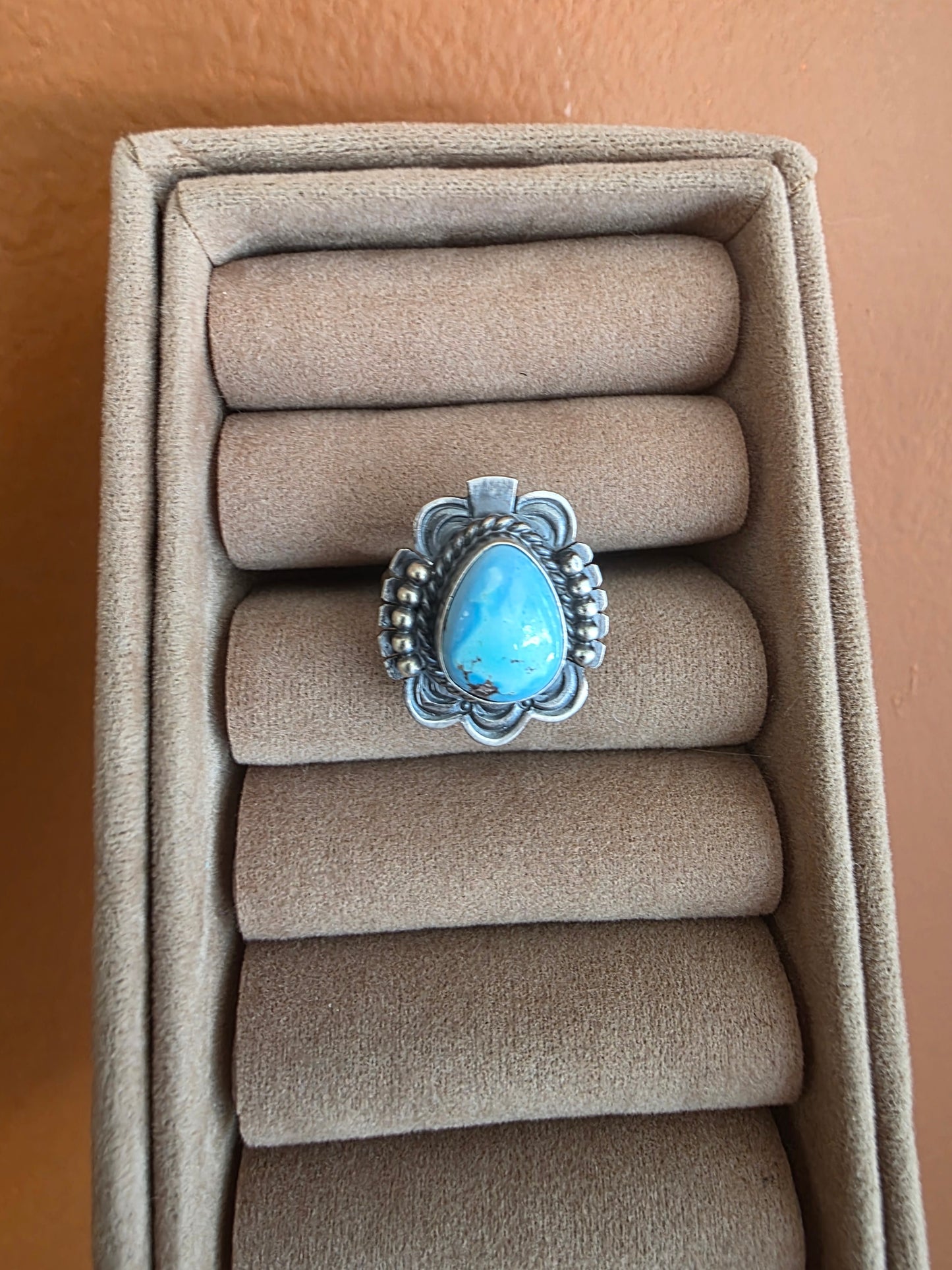 Sterling Silver Golden Hills Turquoise Scalloped Ring