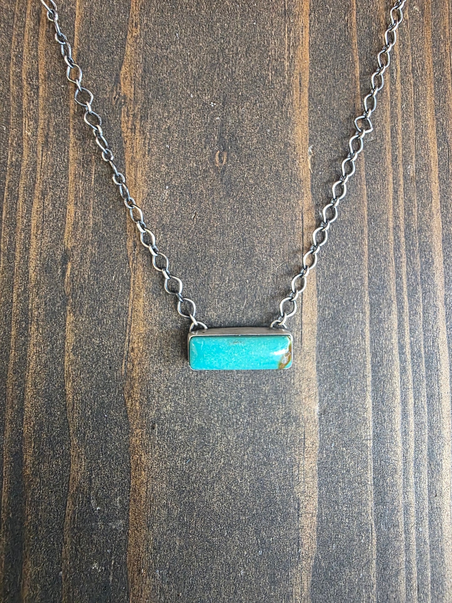 Kingman Turquoise Bar Necklace