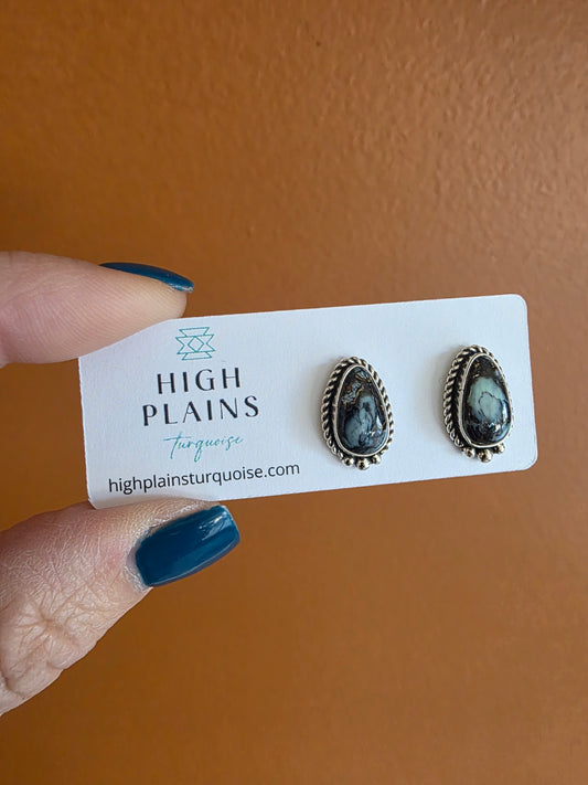 Petite Teardrop New Lander Turquoise Studs