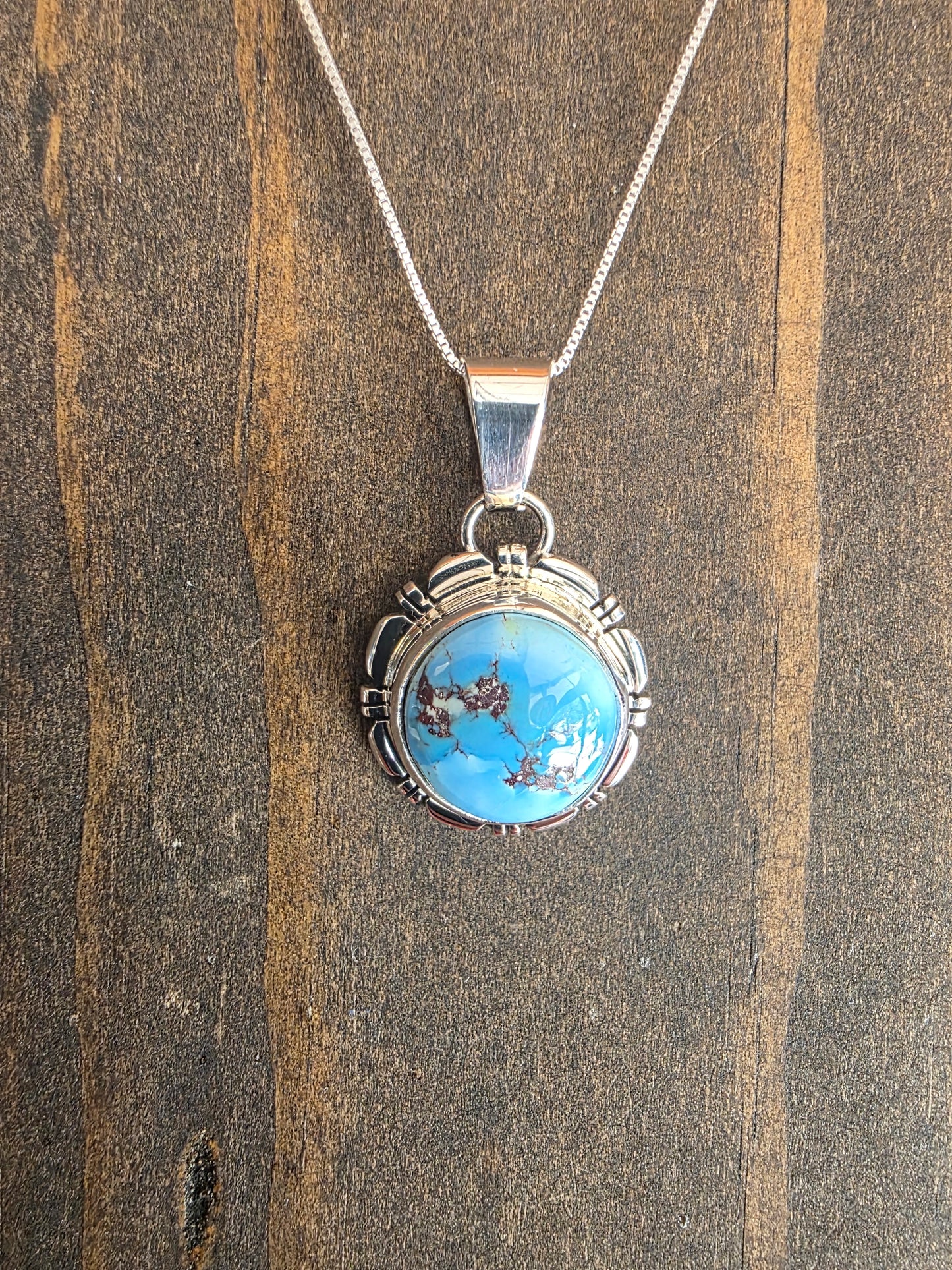 Golden Hills Turquoise Circular Pendant Necklace