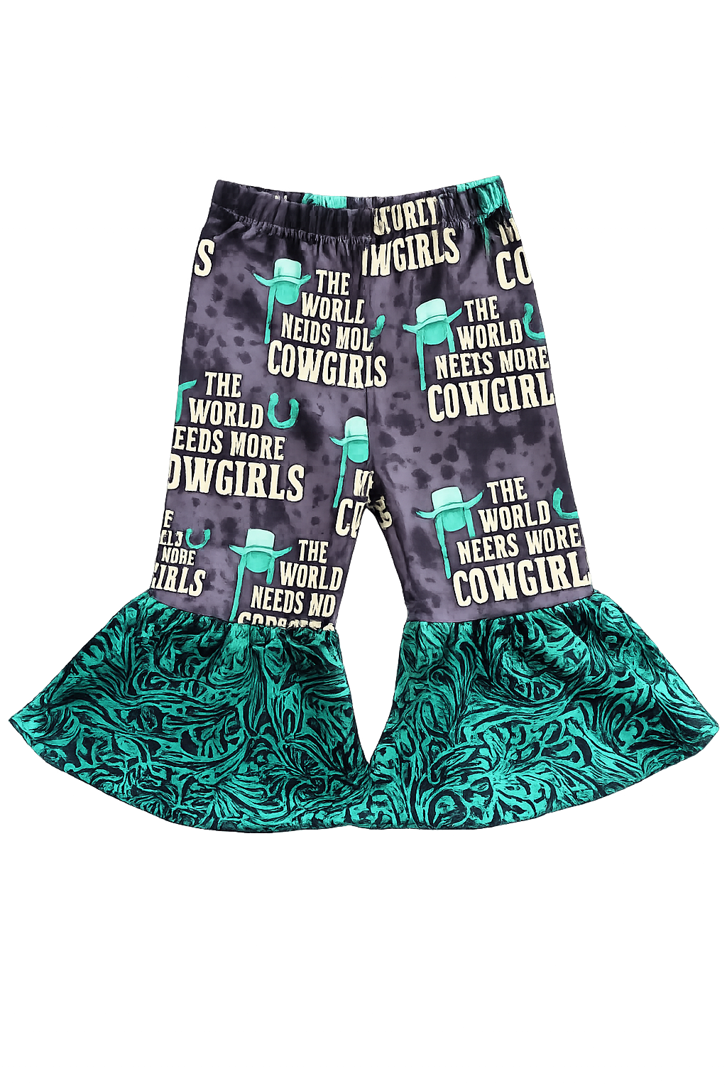 More Cowgirls Tooled Bell Bottom Pants