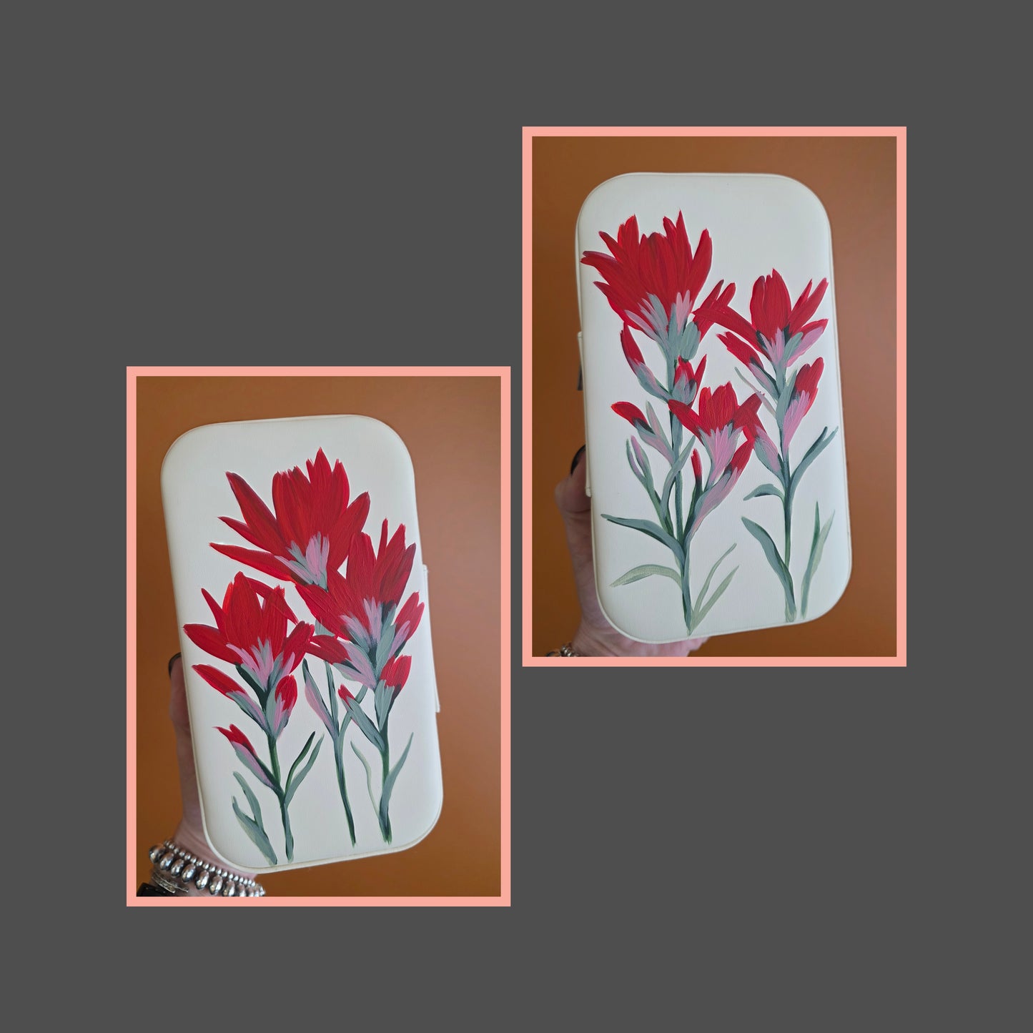 One-of-a-Kind Hand Painted Travel Jewelry Box