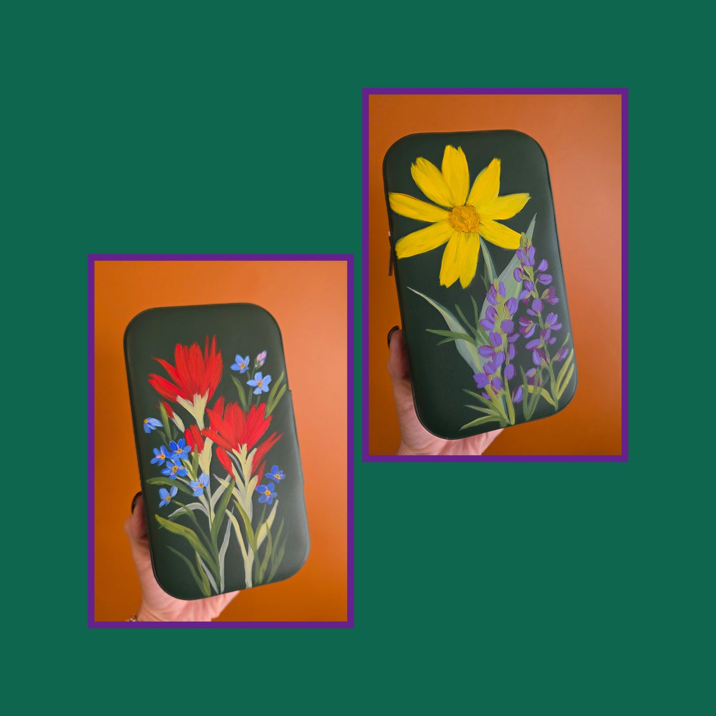 One-of-a-Kind Hand Painted Travel Jewelry Box