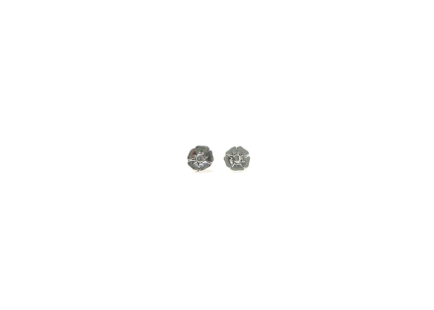 Sterling Silver Poppy Earrings