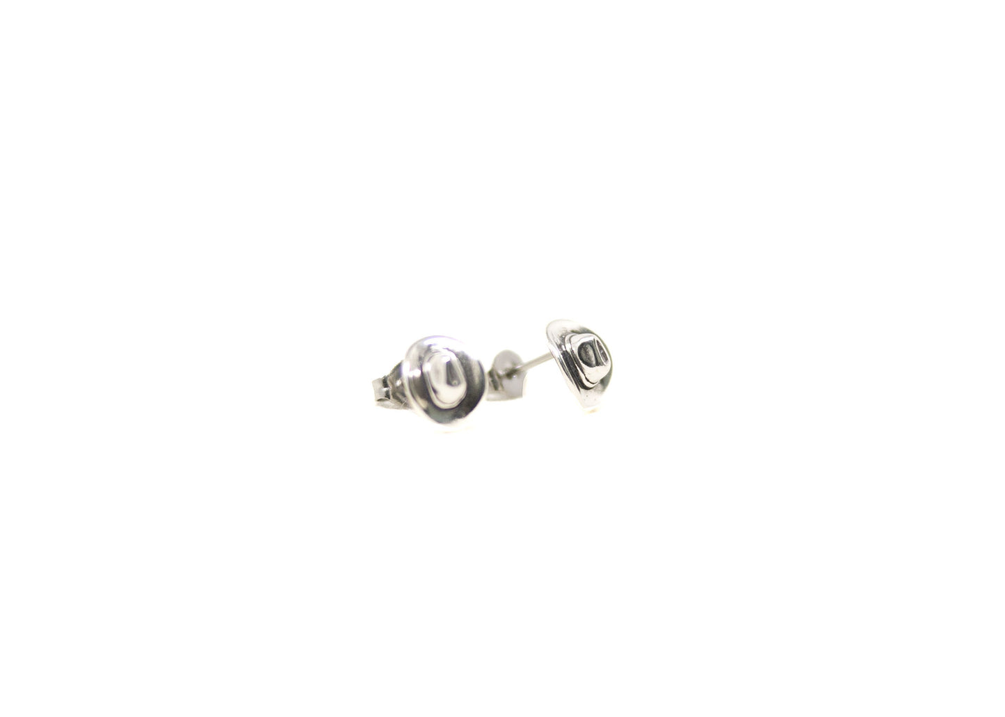 Sterling Silver Cowboy Hat Earrings