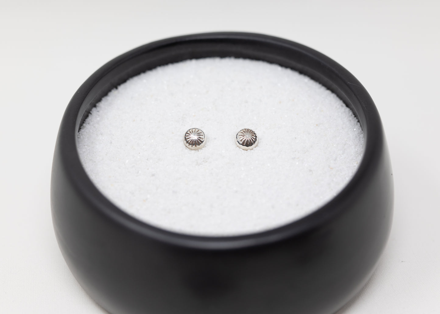 10mm Sterling Silver Stamped Half Round Earrings