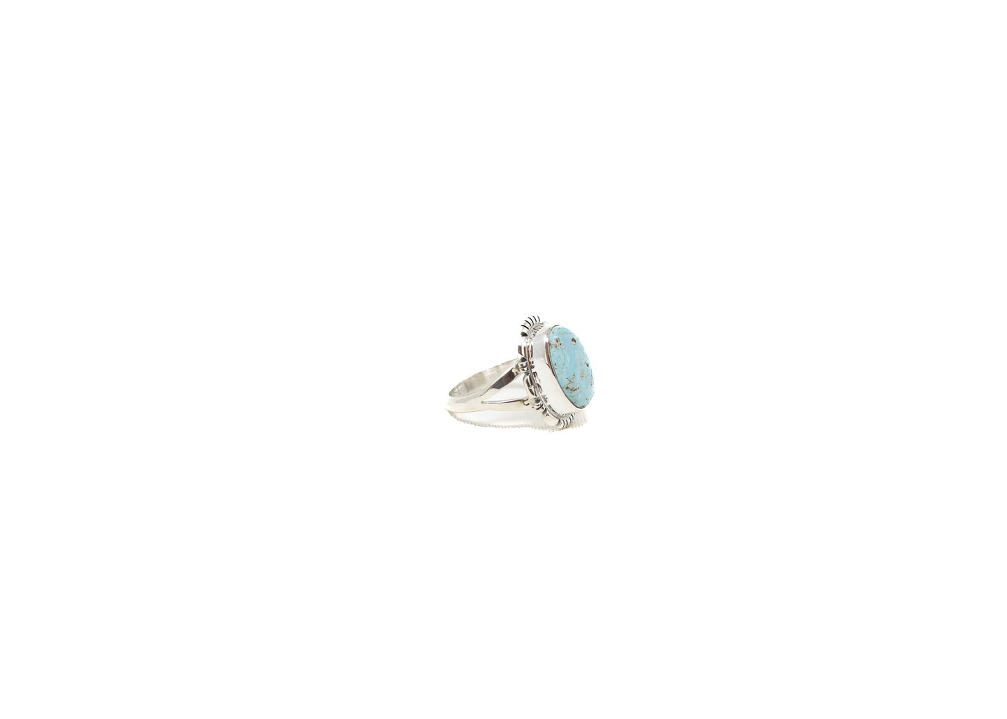 Petite Oval Dry Creek Turquoise Ring