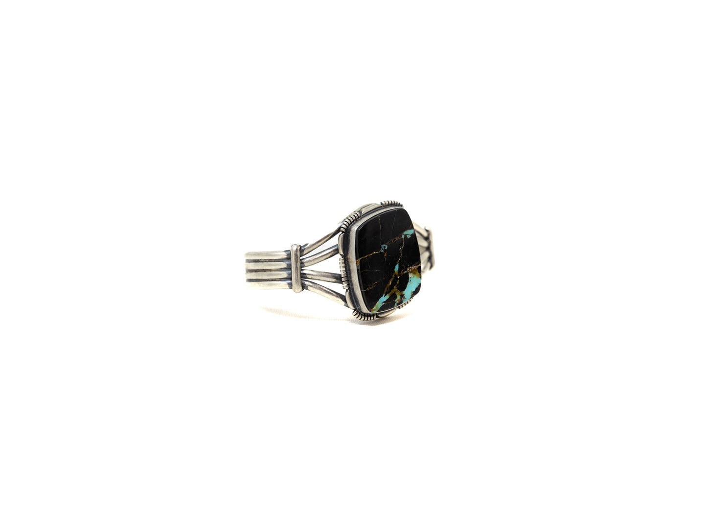 Large Stone Blackjack Turquoise Cuff Bracelet