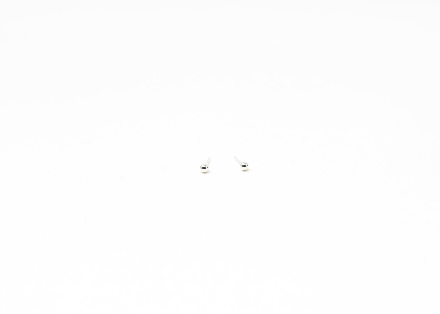 Simple Sterling Micro Dot Earrings