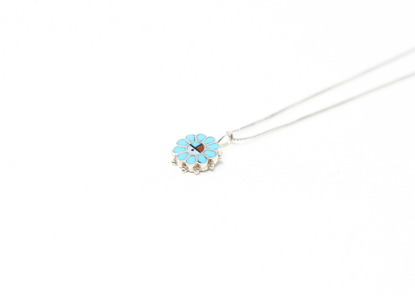 Mini Turquoise Sunface Necklace