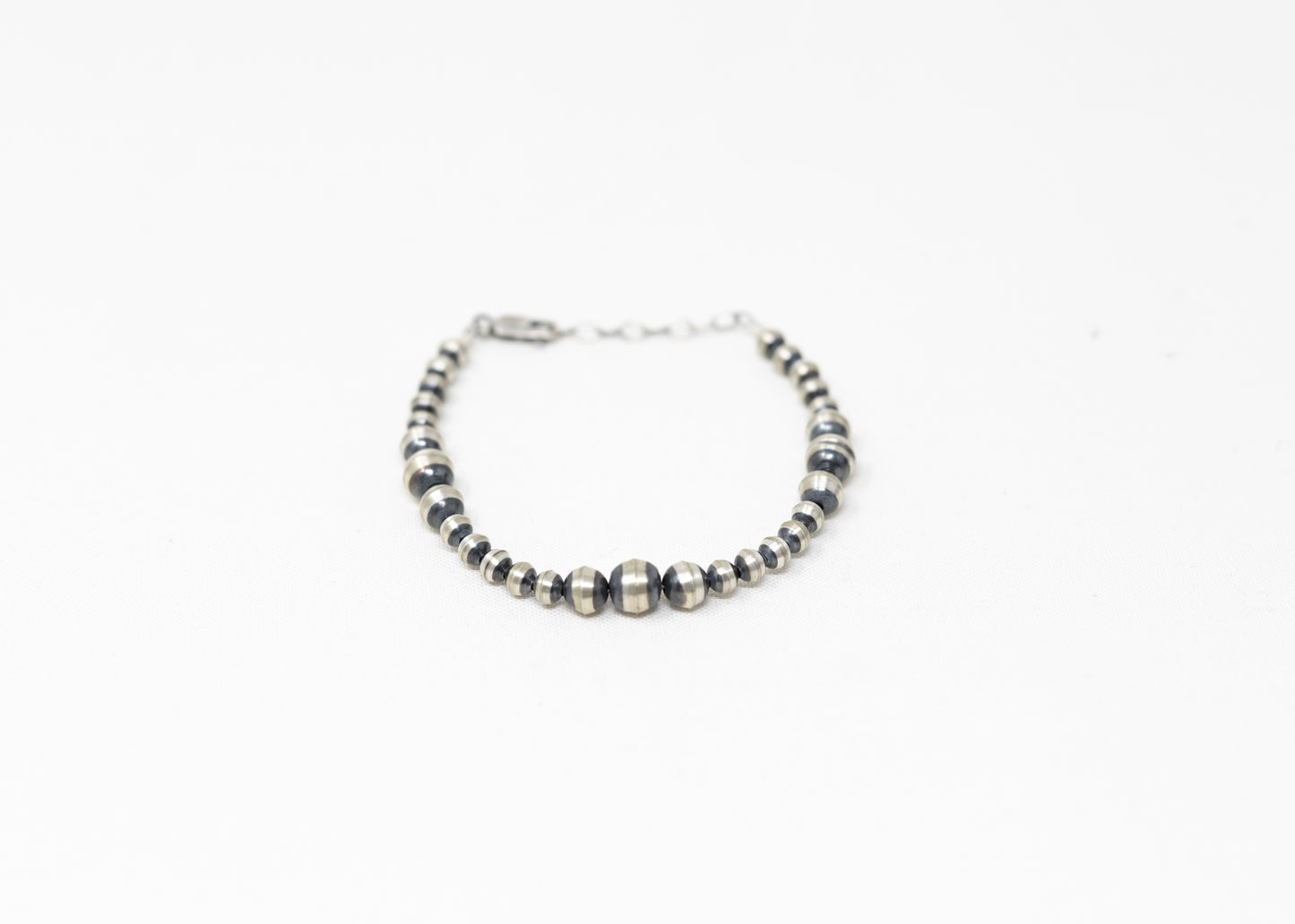 Sterling Silver Oxy Multi Bead Bracelet