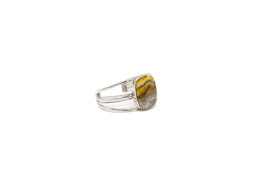 Painted Canyon Bumblebee Jasper Cuff Bracelet