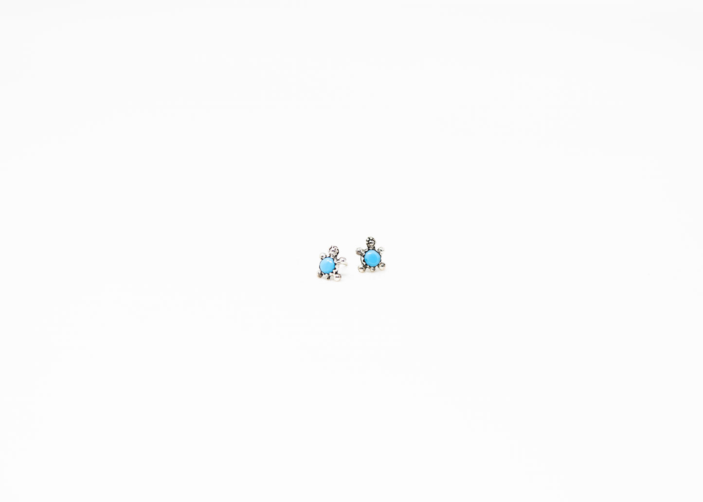 Mini Turquoise Turtle Earrings