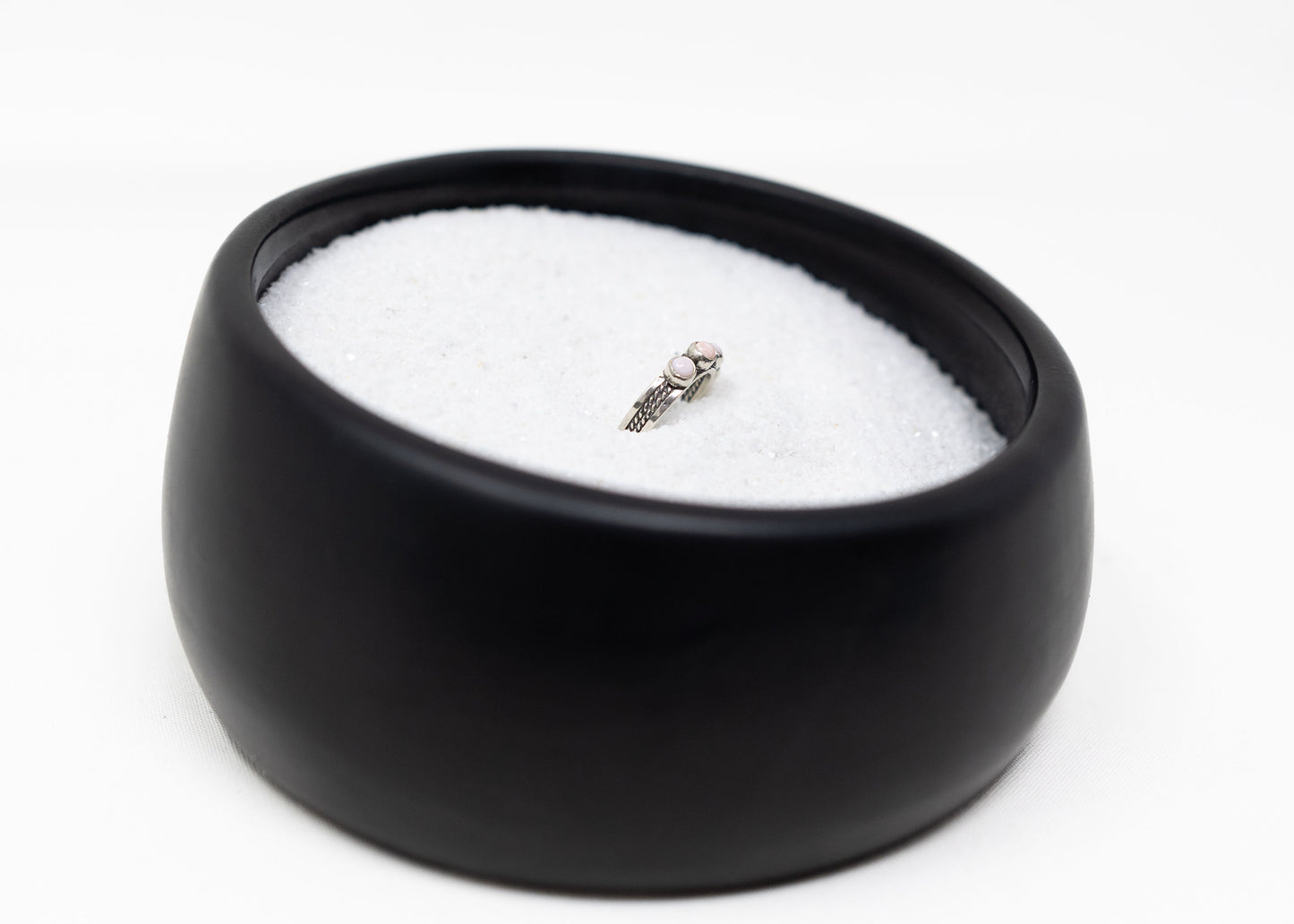 4-Stone Pink Conch Sterling Ring