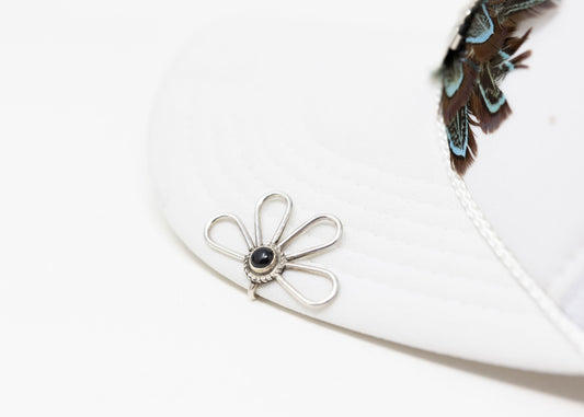 Sterling Half Cluster Hat Clip