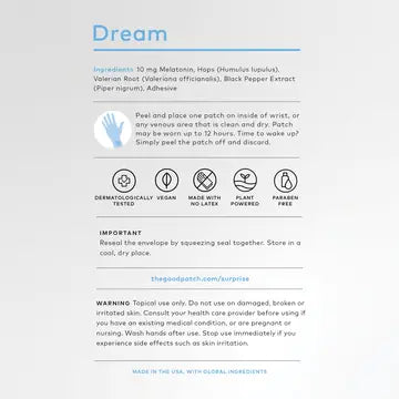 Dream Wearable Wellness Patch