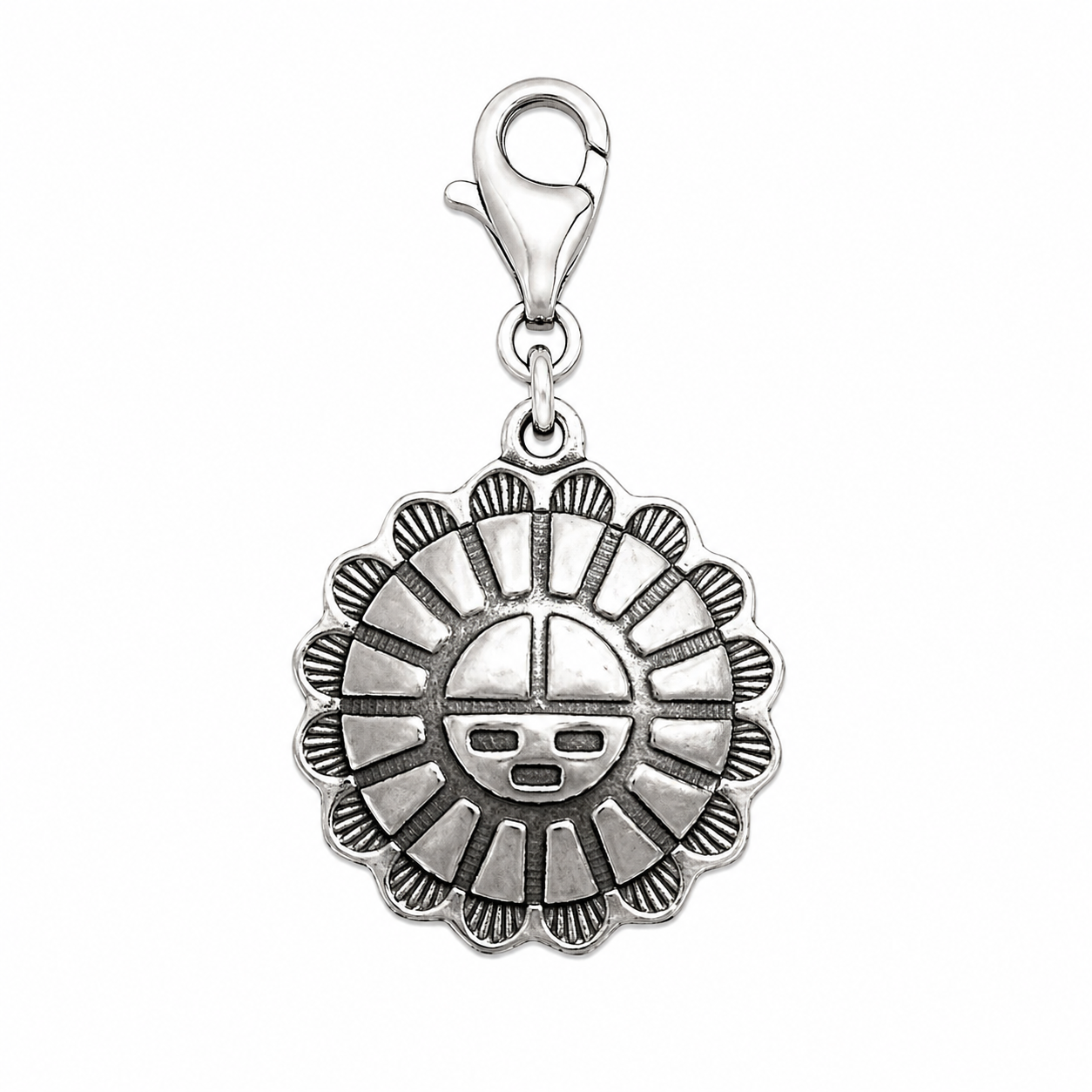 Sterling Silver Sunface Charm