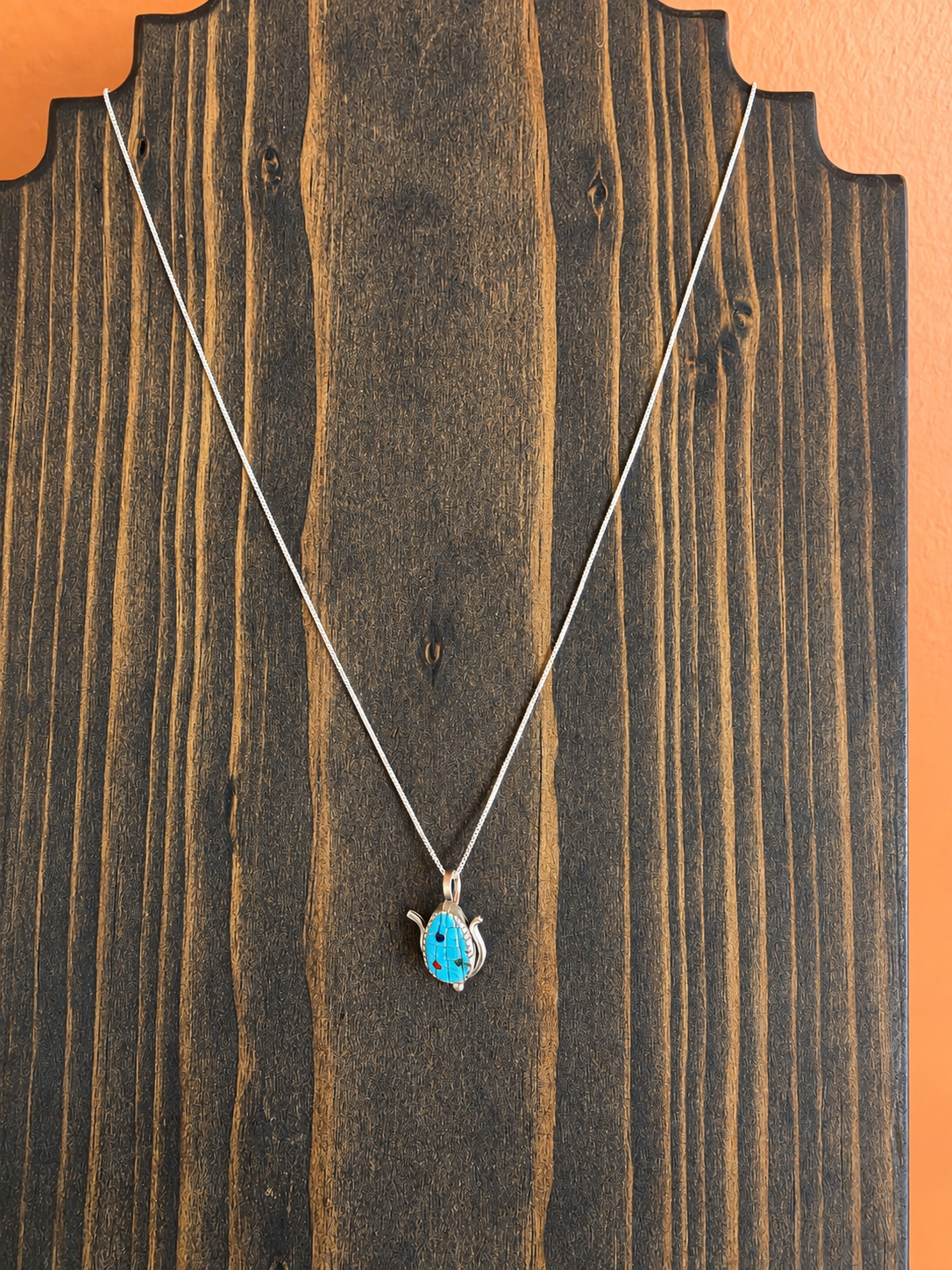 Zuni Turquoise Corn Pendant Necklace
