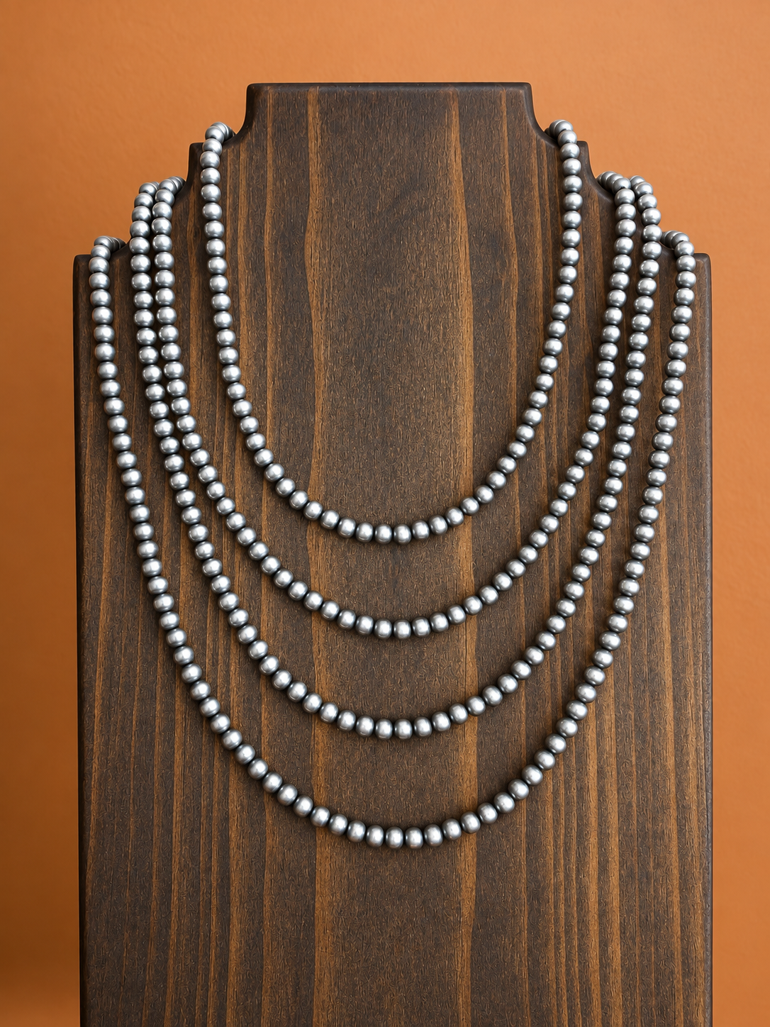 5mm Sterling Silver Bead Necklace