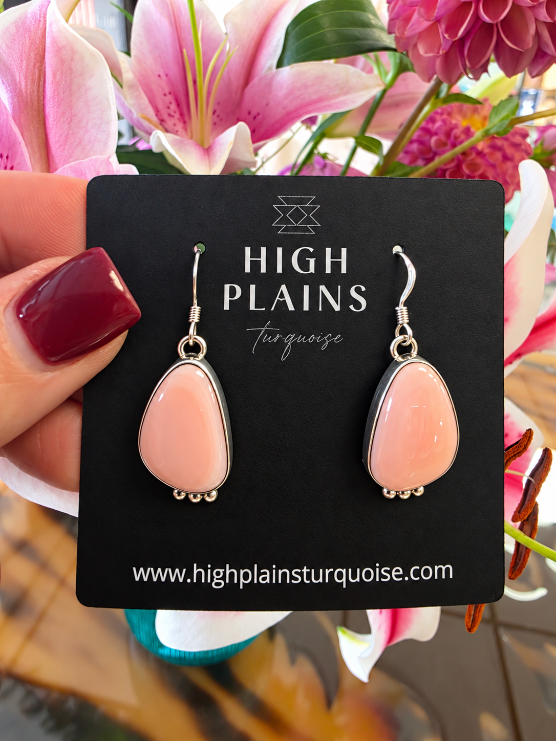 Blush Rose Drop Earrings