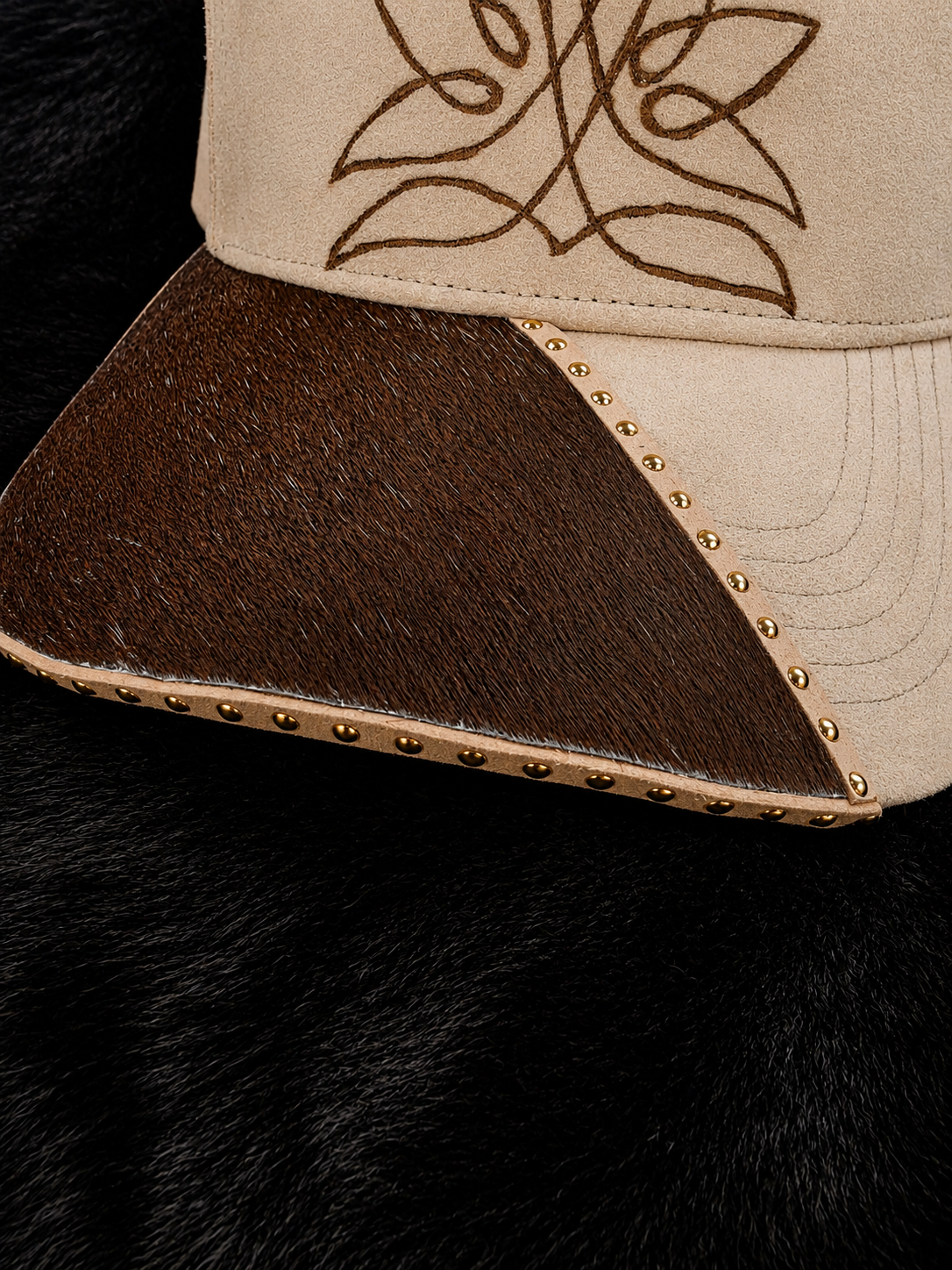 Prairie Petal Hair-on-Hide Trucker Hat