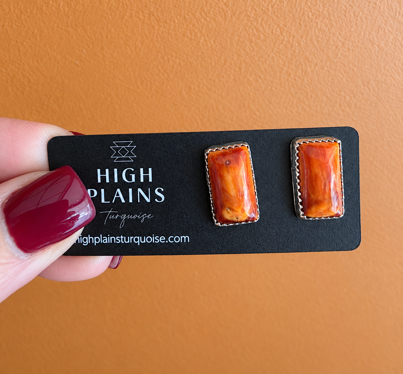 Classic Rectangle Spiny Oyster Earrings