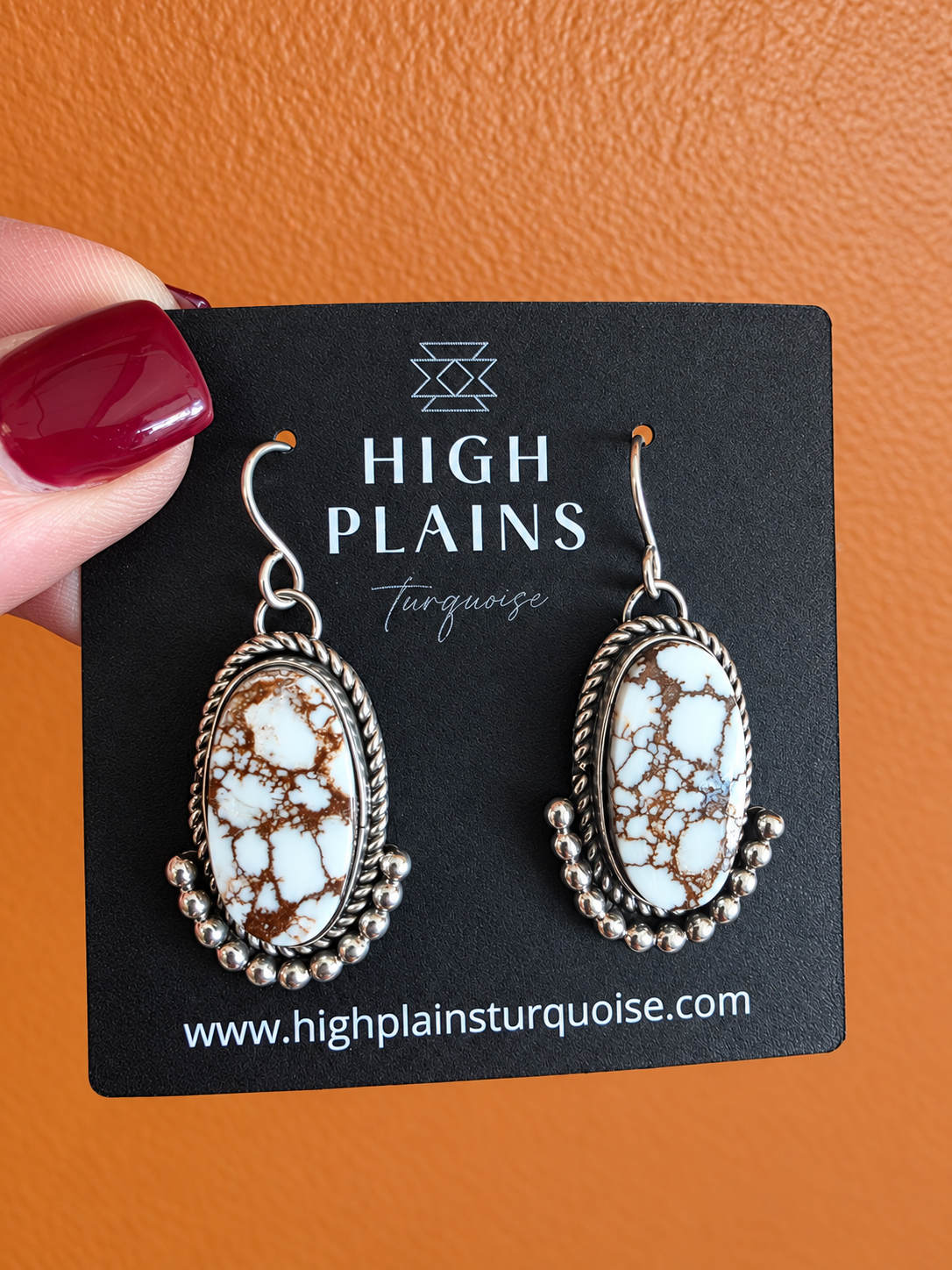 Wild Horse Oval Dotted Earrings