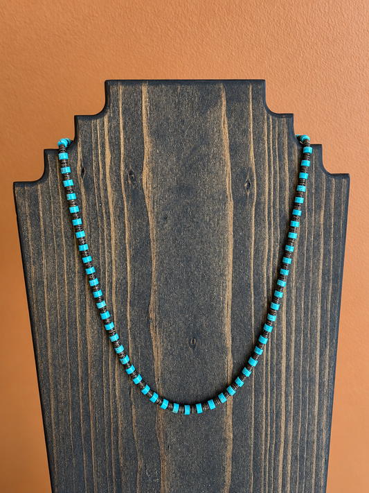 Turquoise Trail Heishi Necklace