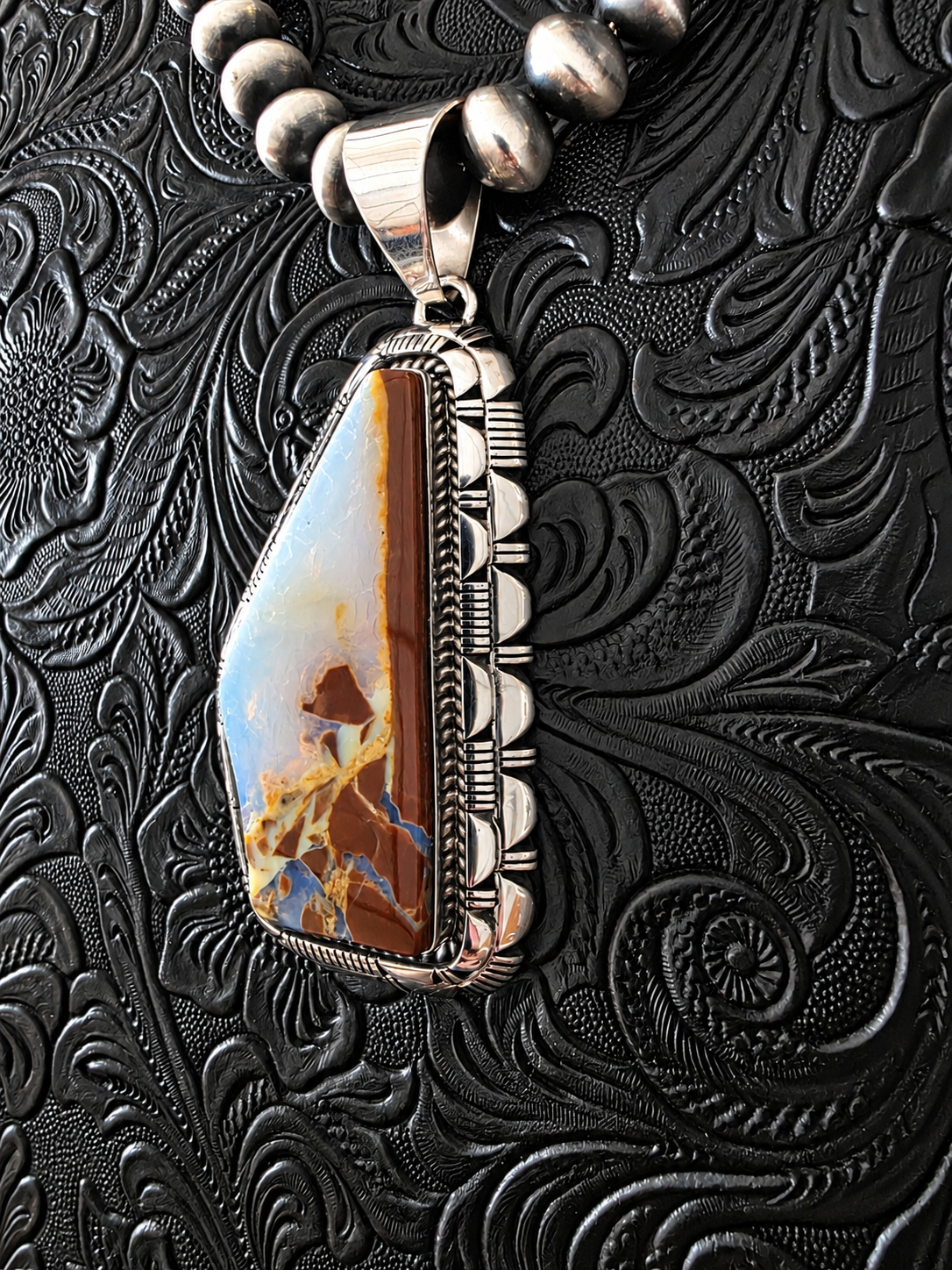 Red Desert Boulder Opal Pendant