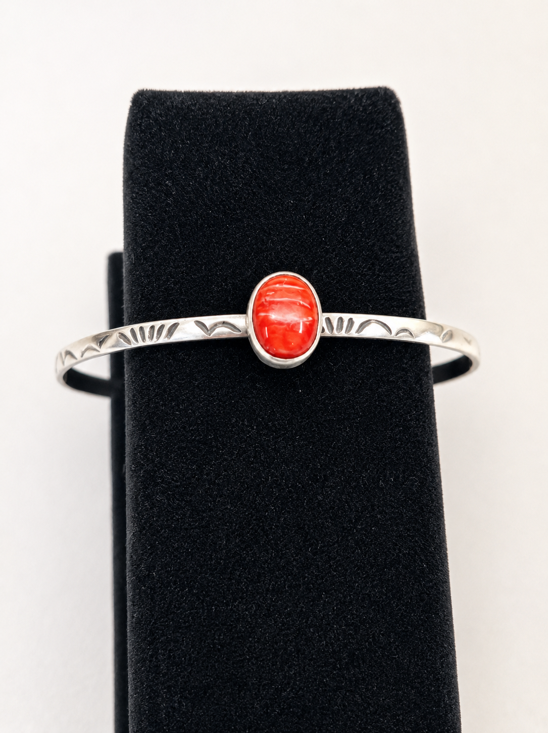 Sweet Stamped Sterling Spiny Stacker Cuff