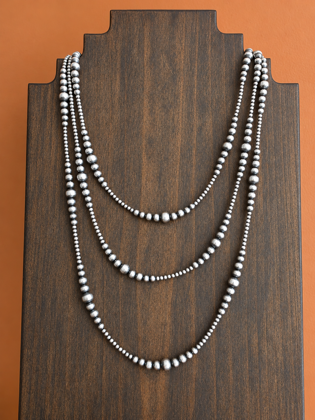 Endless Sterling Silver Multi Bead Necklace