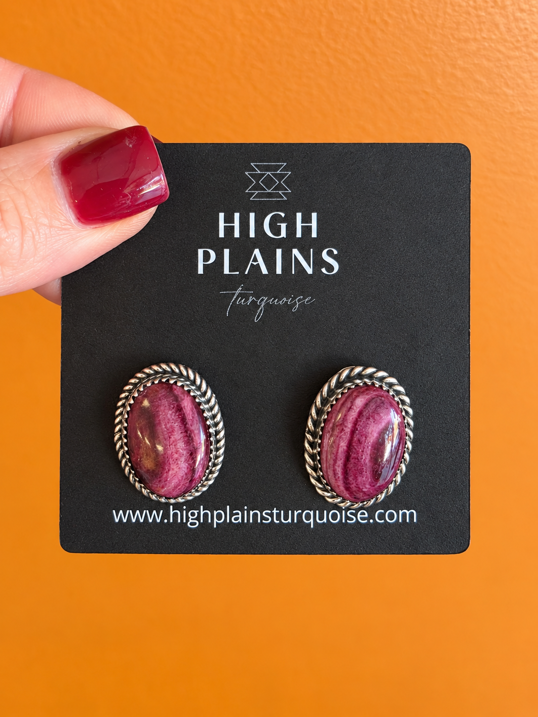 Mulberry Sky Oval Earrings