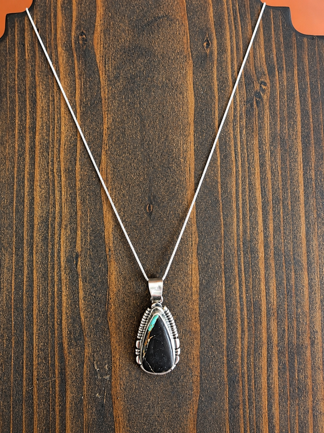 Blackjack Turquoise Shadow Peak Pendant Necklace