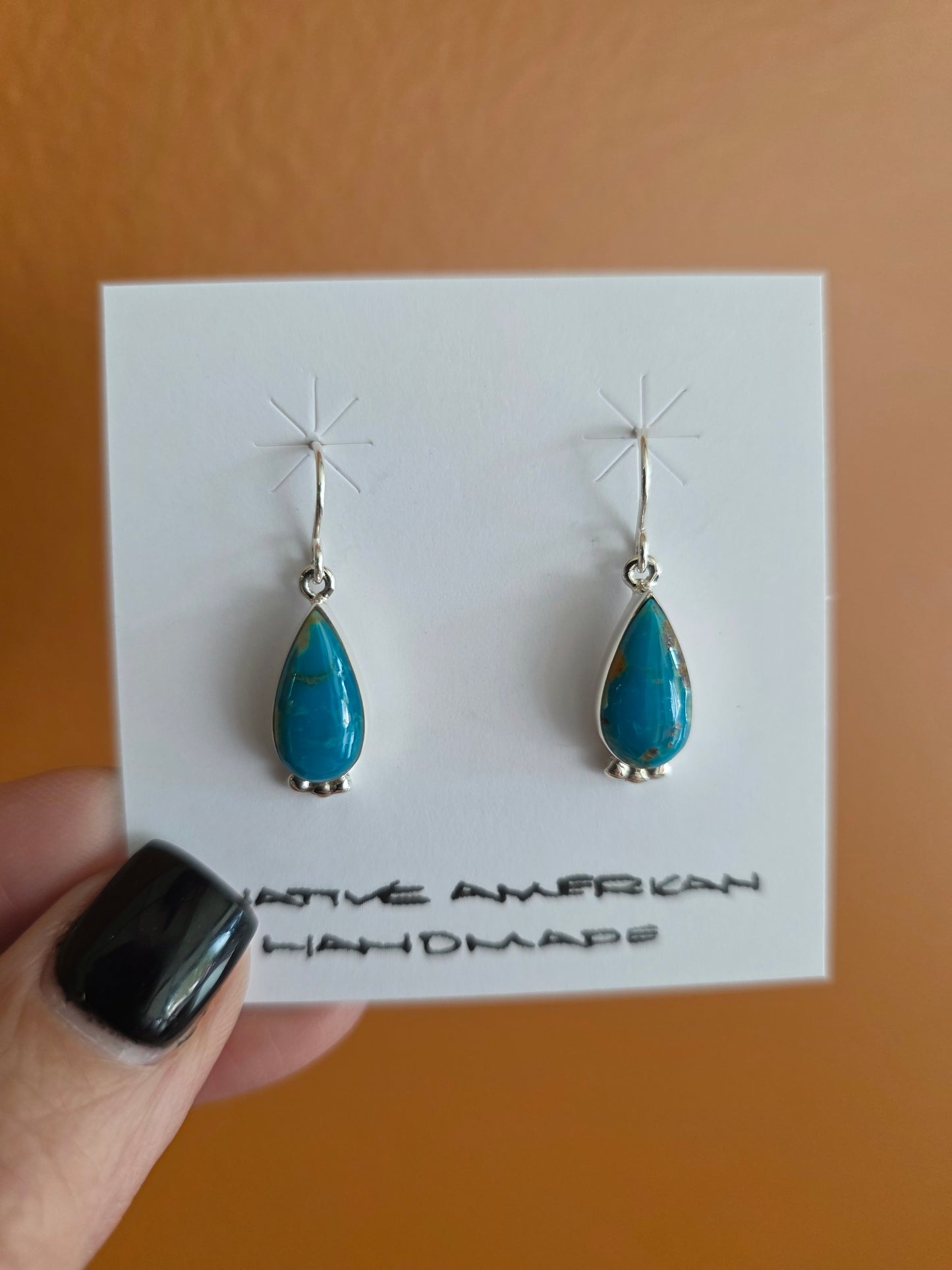 Elsie Armstrong Petite Turquoise Teardrop Earrings