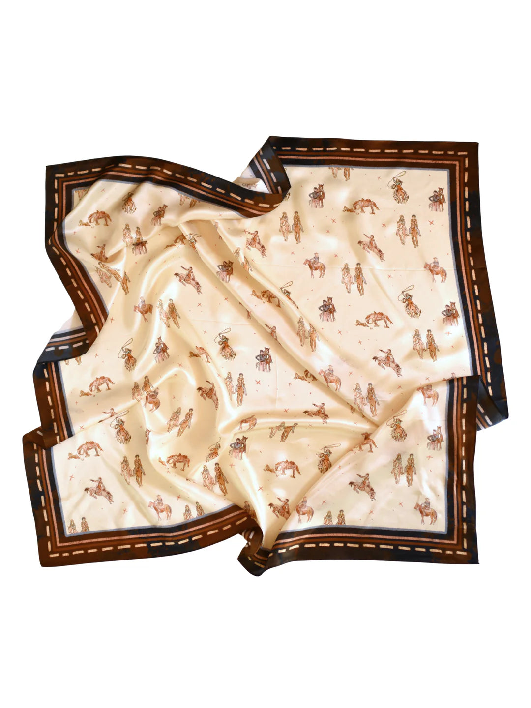 Mulberry Silk Saddle Club Western Cowgirl Wild Rag Scarf