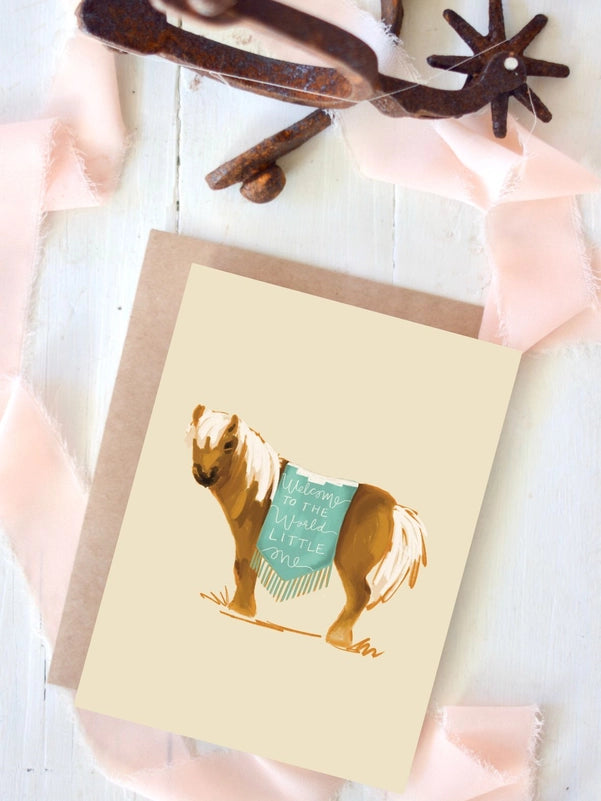 Western Pony "Baby Shower" Greeting Card