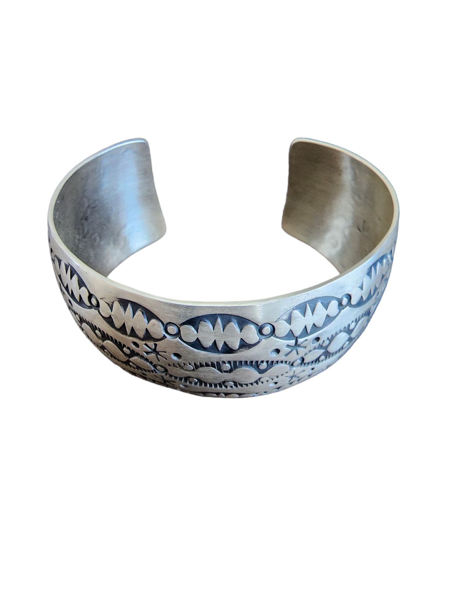 Hand Stamped Sterling Silver Cuff Bracelet
