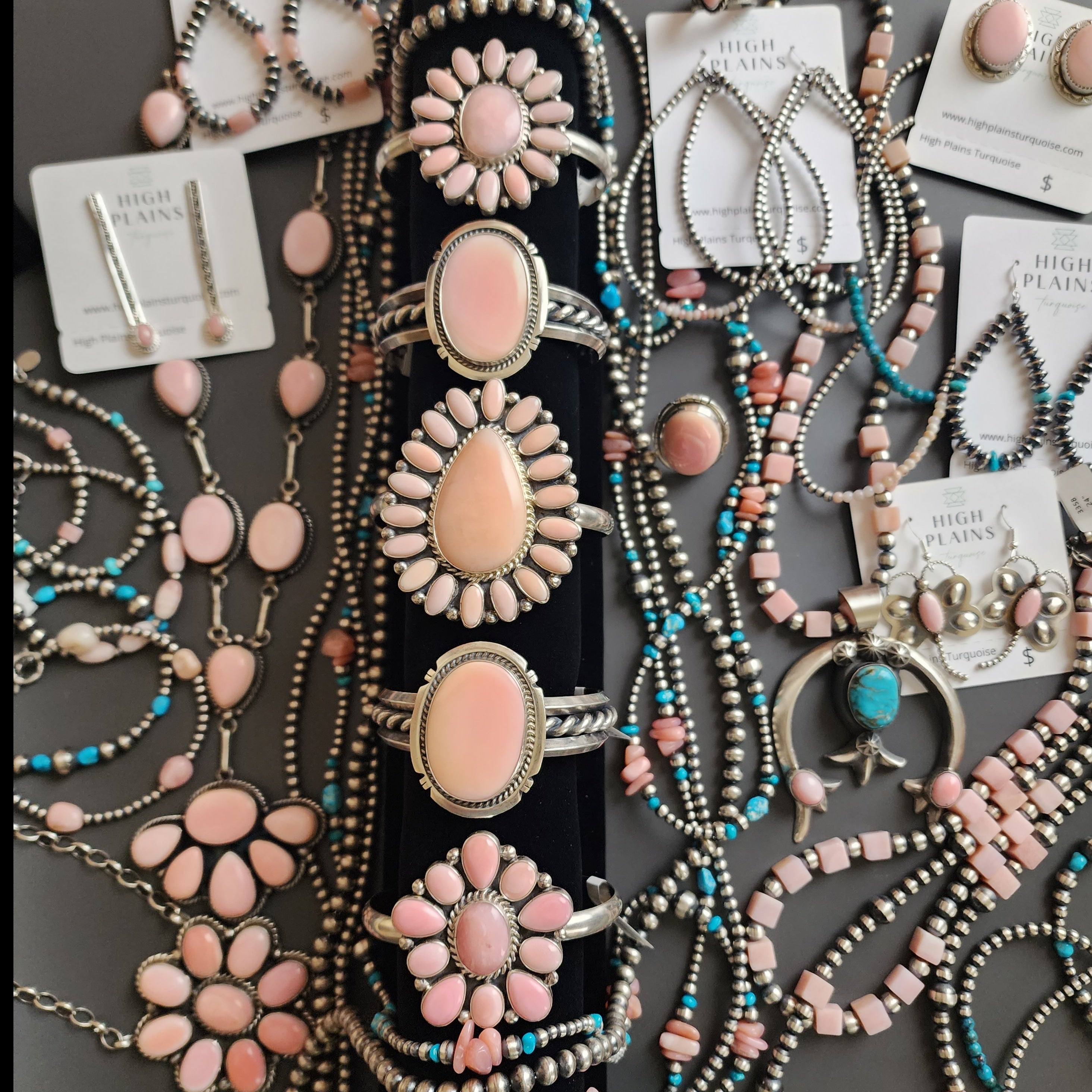 Pink Julry Pink Conch Shell Jewelry | Handcrafted Turquoise and Pink Jewelry ...
