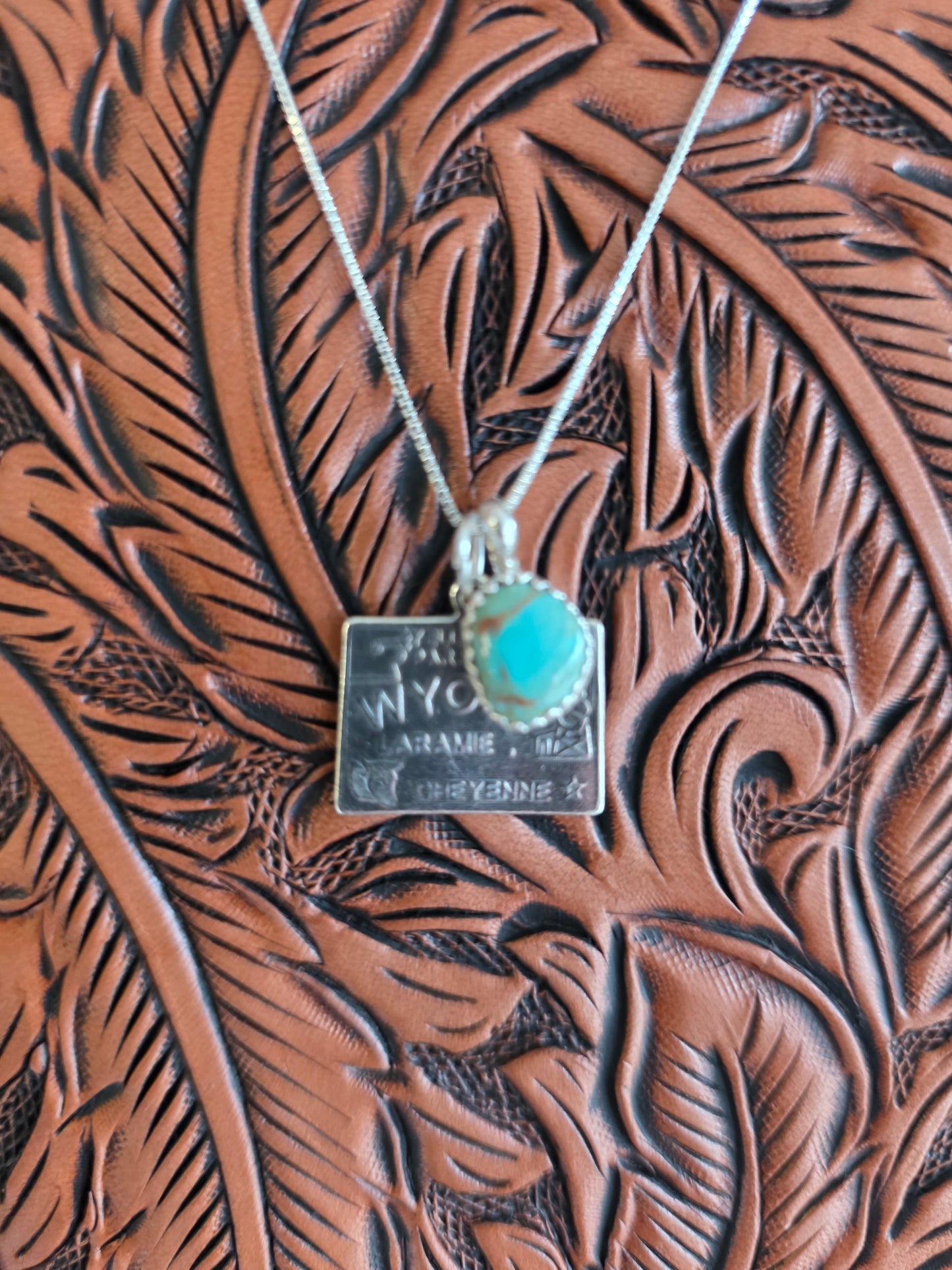 Wyoming Turquoise Charm Necklace