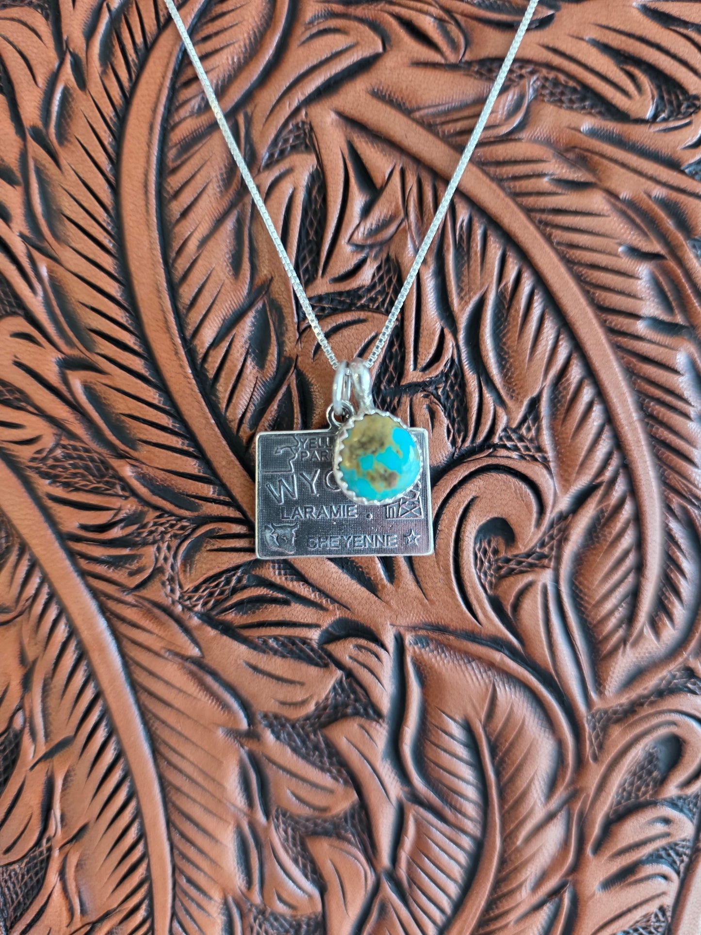 Wyoming Turquoise Charm Necklace