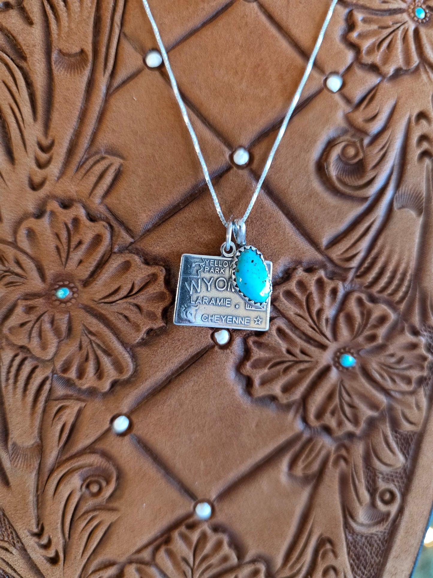 Wyoming Turquoise Charm Necklace